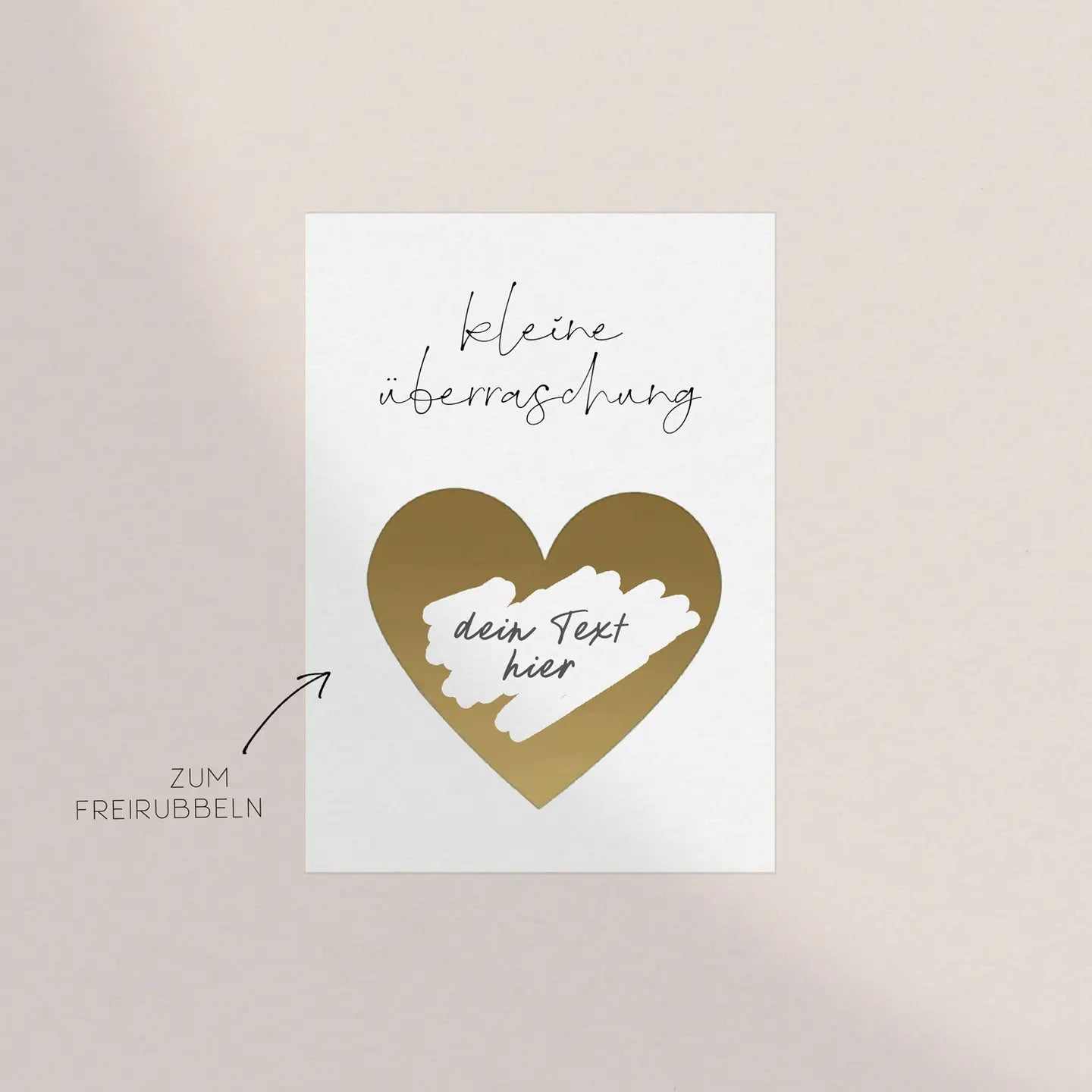 Gutscheinkarte zum Aufrubbeln