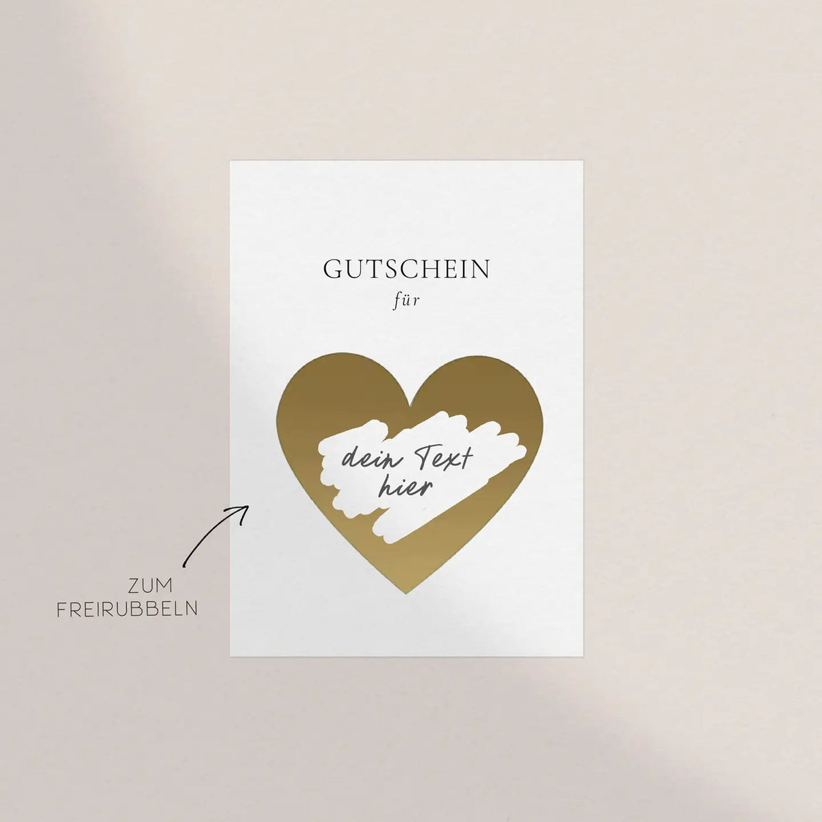 Gutscheinkarte zum Aufrubbeln