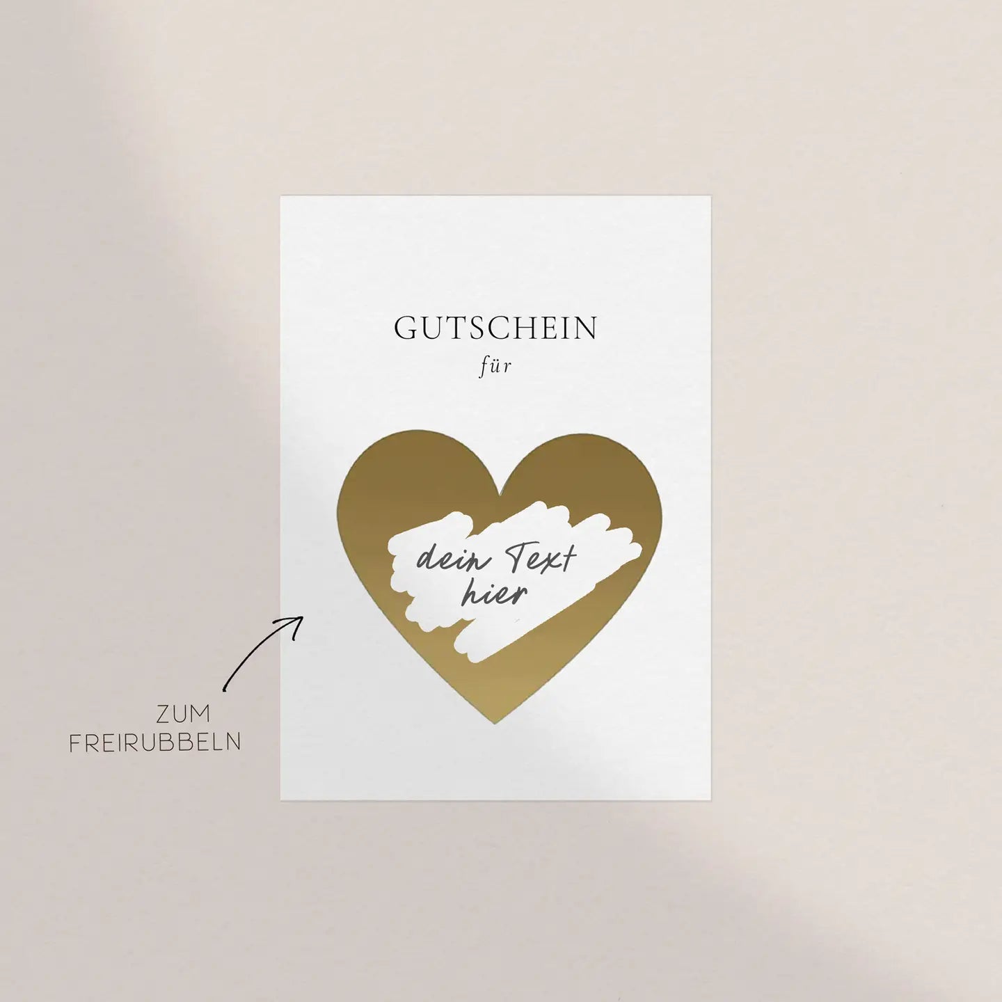 Gutscheinkarte zum Aufrubbeln