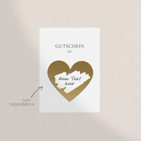 Gutscheinkarte zum Aufrubbeln