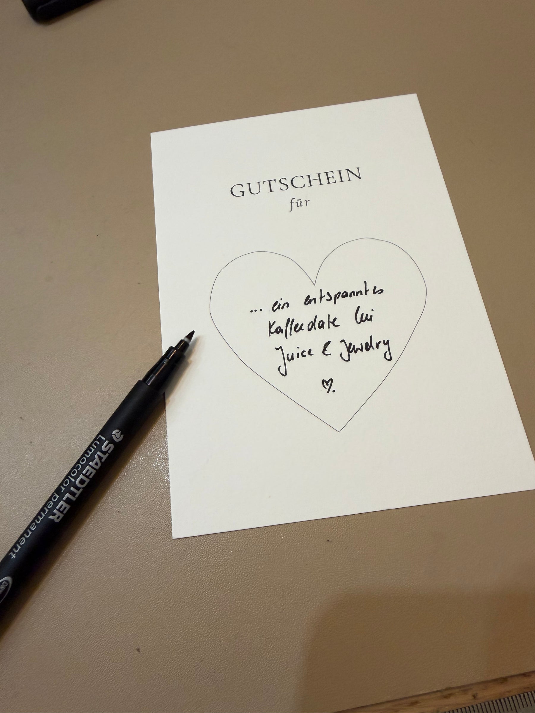 Gutscheinkarte zum Aufrubbeln