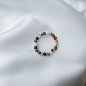 Edelstein - Ring in verschiedenen Heilstein-Varianten