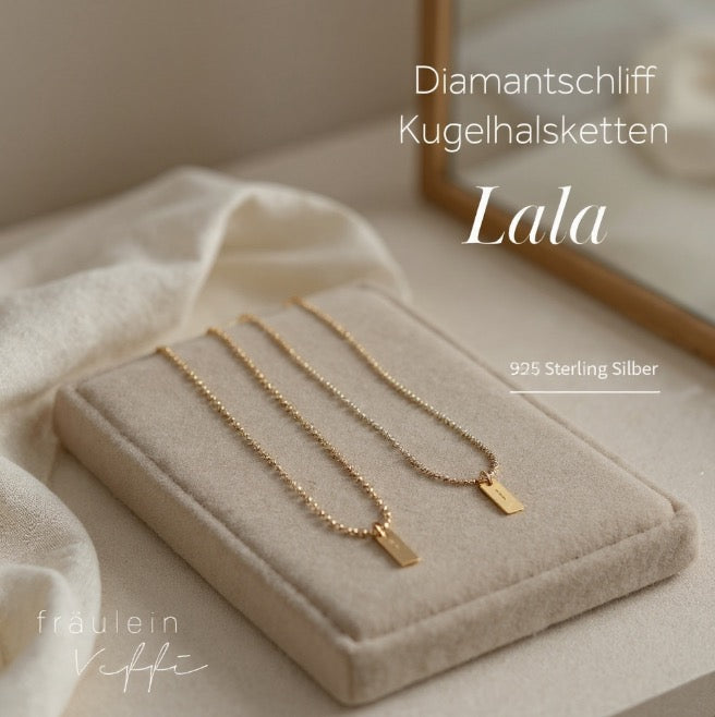 Lala – Diamantschliff Kugelhalskette