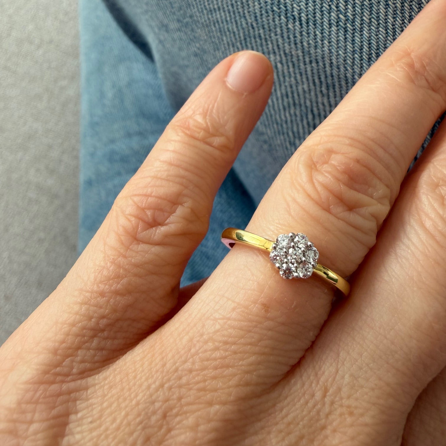 Louise Ring – Gold Vermeil Ring mit Zirkonia Steinchen