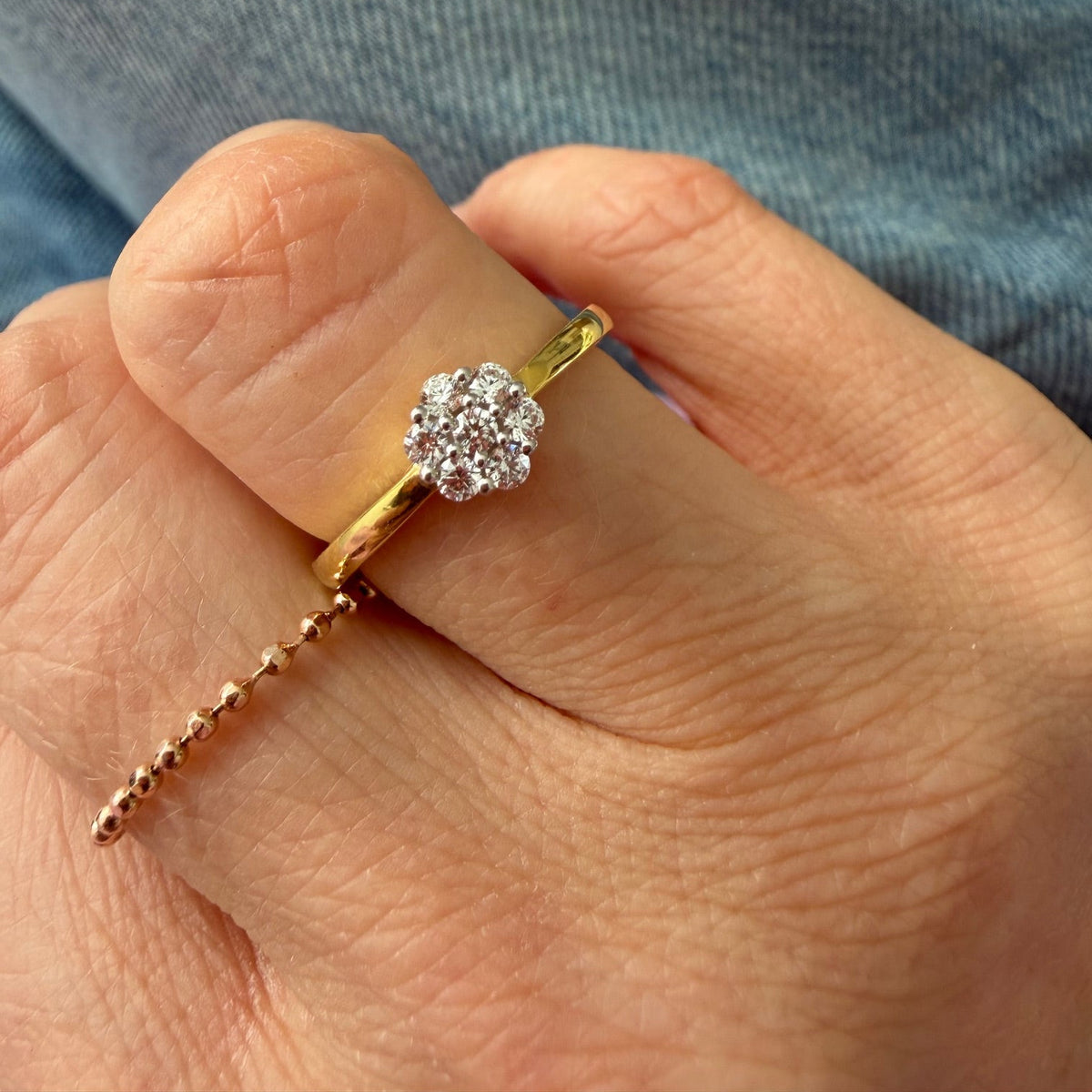 Louise Ring – Gold Vermeil Ring mit Zirkonia Steinchen