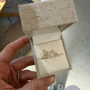 Love Ring mit Zirkonia Steinchen