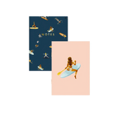 Beach Babe – Buntes Notizbuch (vorne)