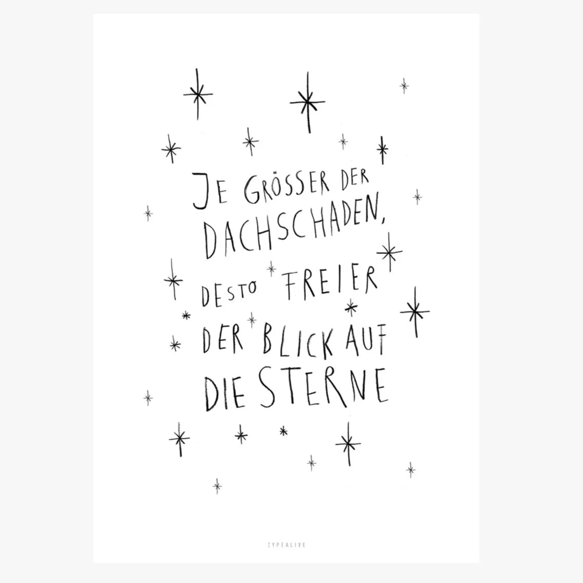 Dachschaden - Glückwunschkarte