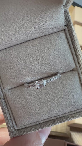 Emerald Cut Diamant Ring (Labgrown Diamond) - 750er Weißgold