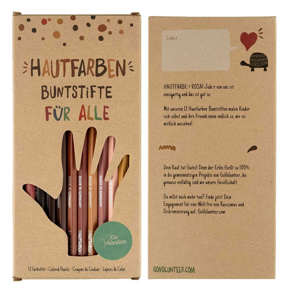 Hautfarben-Buntstifte (12 Stk)