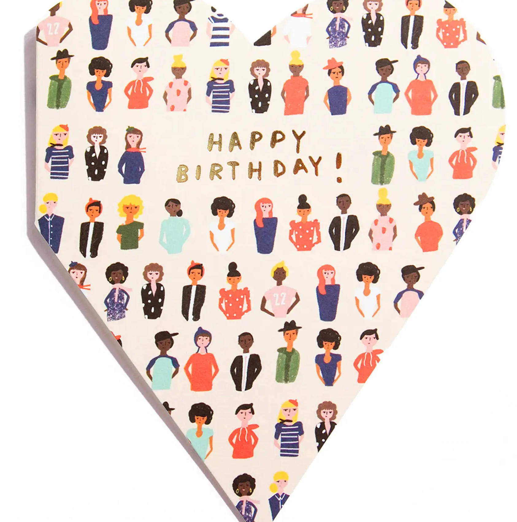 Happy Birthday Herz - Glückwunschkarte mit Kuvert