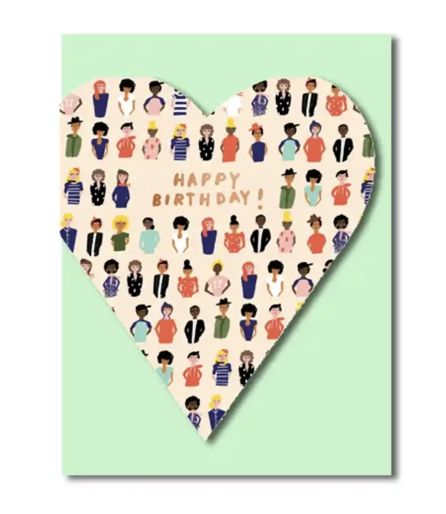 Happy Birthday Herz - Glückwunschkarte mit Kuvert