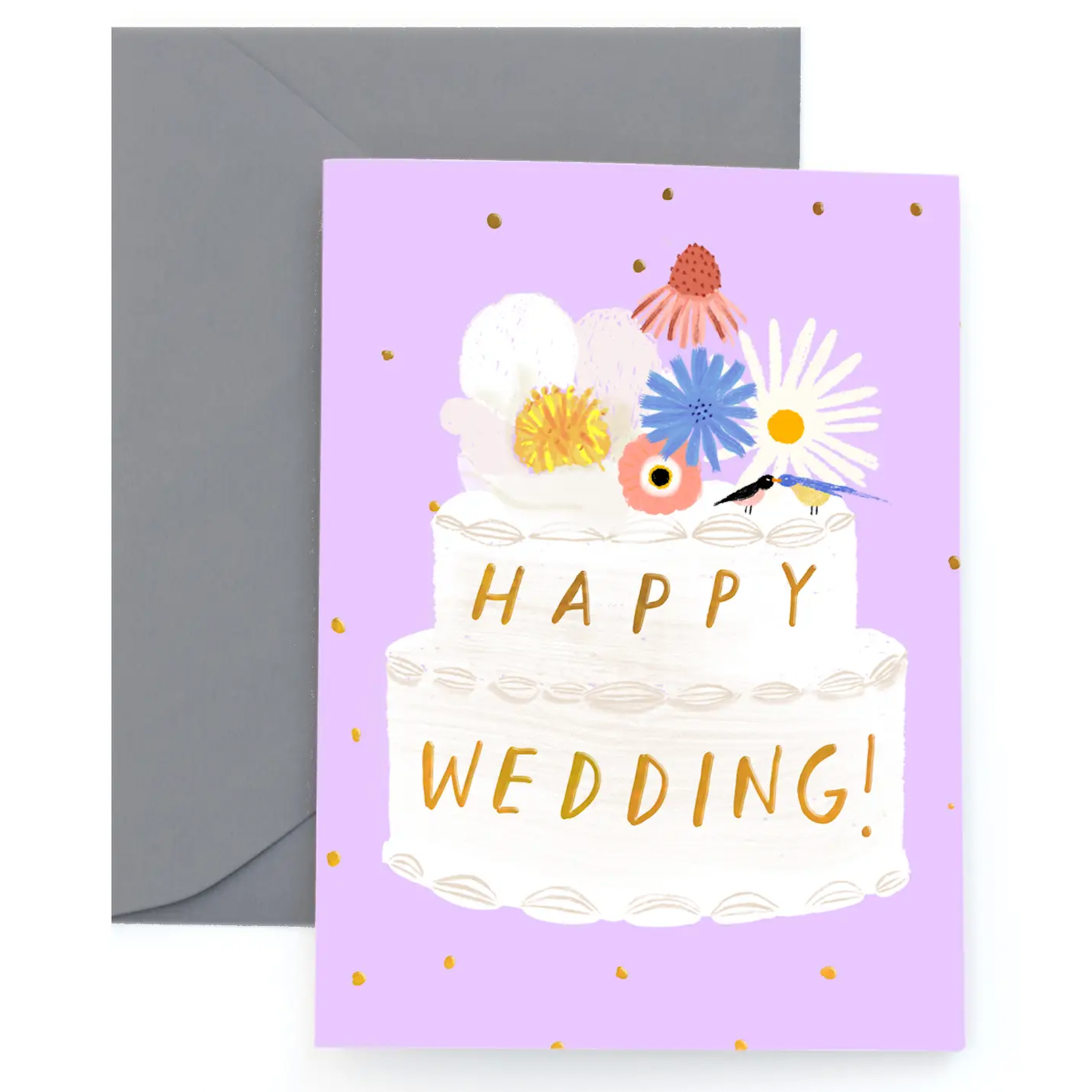 Happy Wedding - Glückwunschkarte mit Kuvert