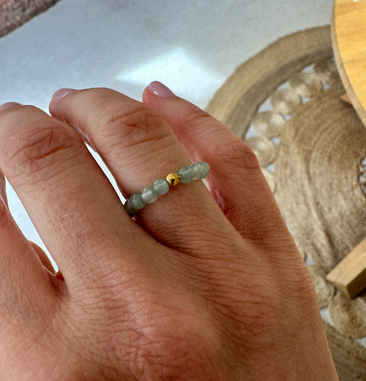 Edelstein - Ring in verschiedenen Heilstein-Varianten