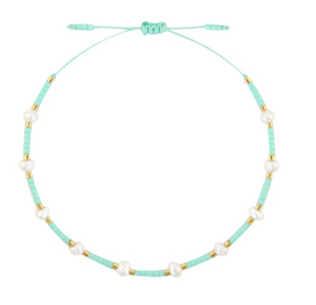 Mika - wasserfestes Süßwasserperlen-Armband mit bunten Perlen