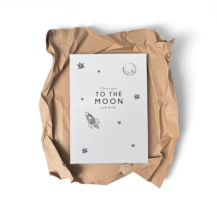 To the Moon - Glückwunschkarte