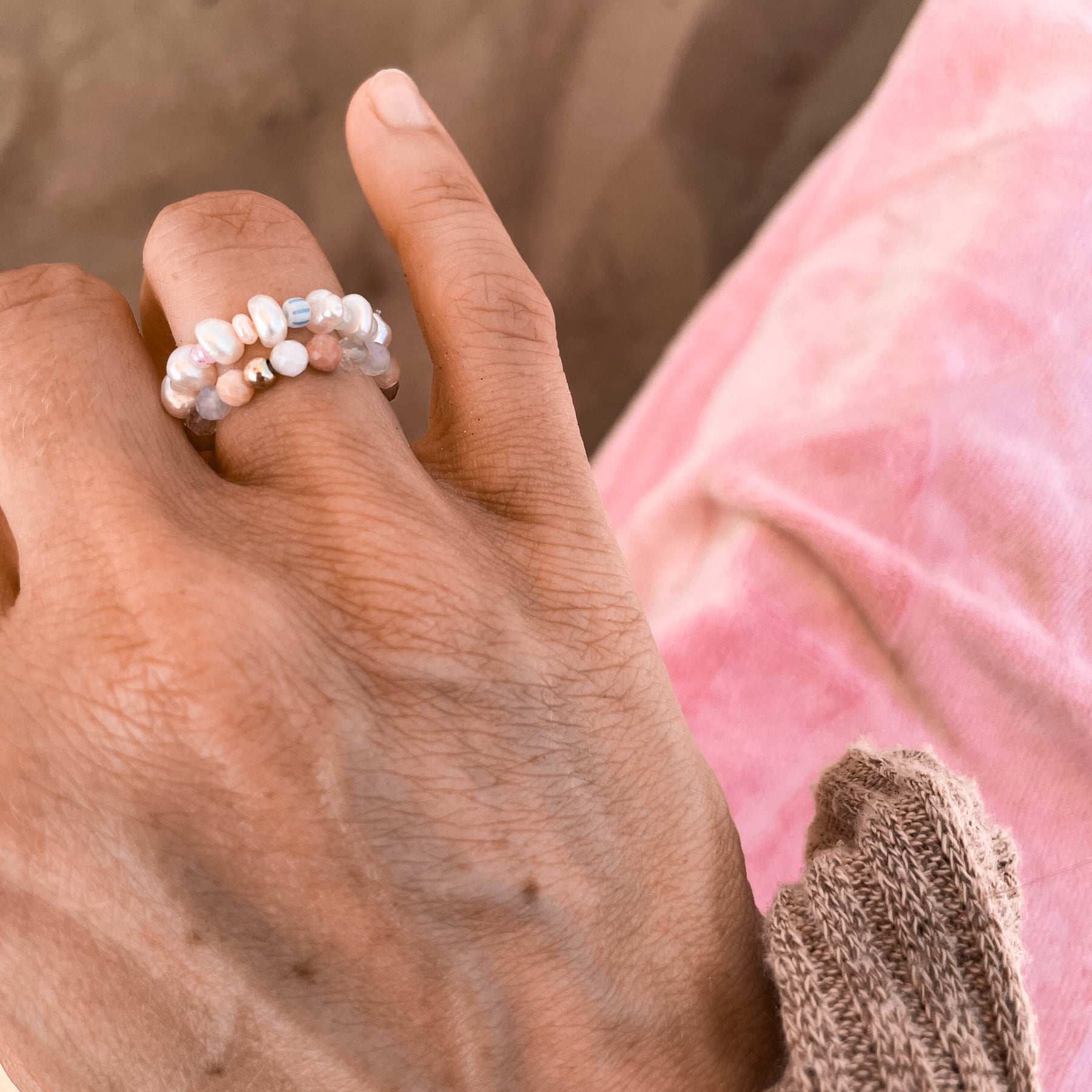 Pippa – Edelstein Ring aus 4 verschiedenen Heilsteinen