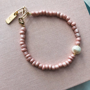 Rosa - Armband mit rosa Rocchailles & Süßwasserperle