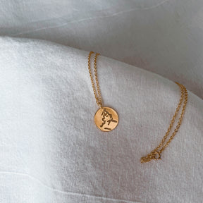 Yvi - 18k vergoldete Kette mit 18k vergoldetem Anhänger