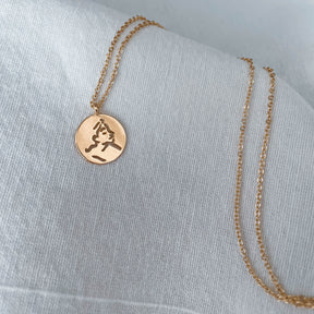Yvi - 18k vergoldete Kette mit 18k vergoldetem Anhänger