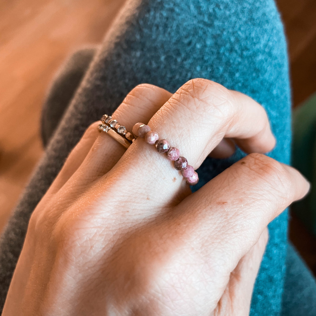 Rhodochrosit Edelstein Ring