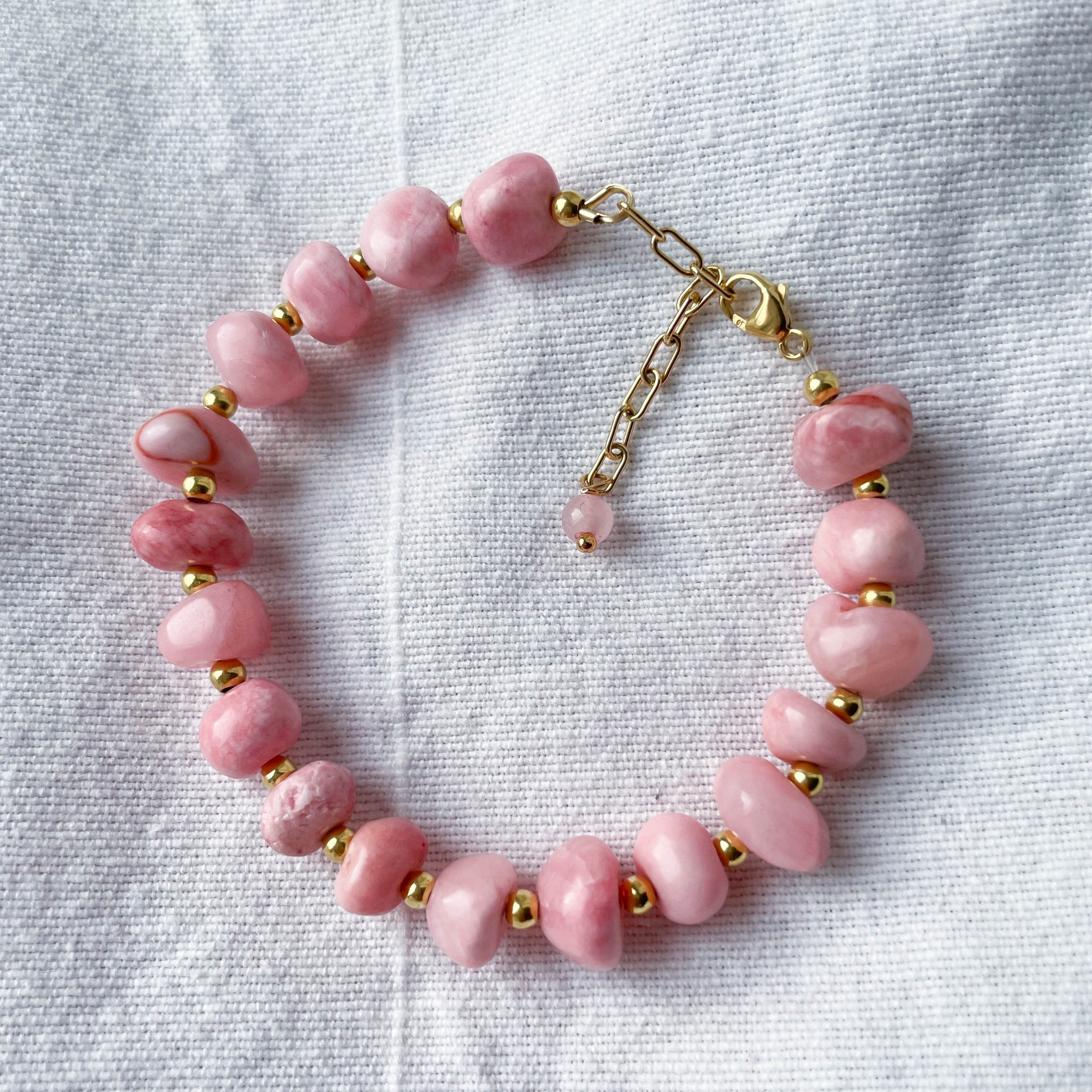 Bondi – Armband aus Rosa Opal Naturstein