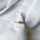 The Eye - zarter Ring 18 k echt-vergoldet