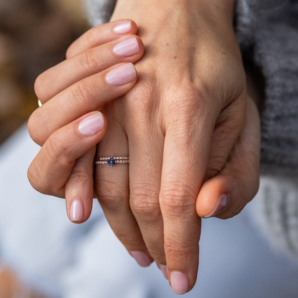 Saphir Diamant Ring