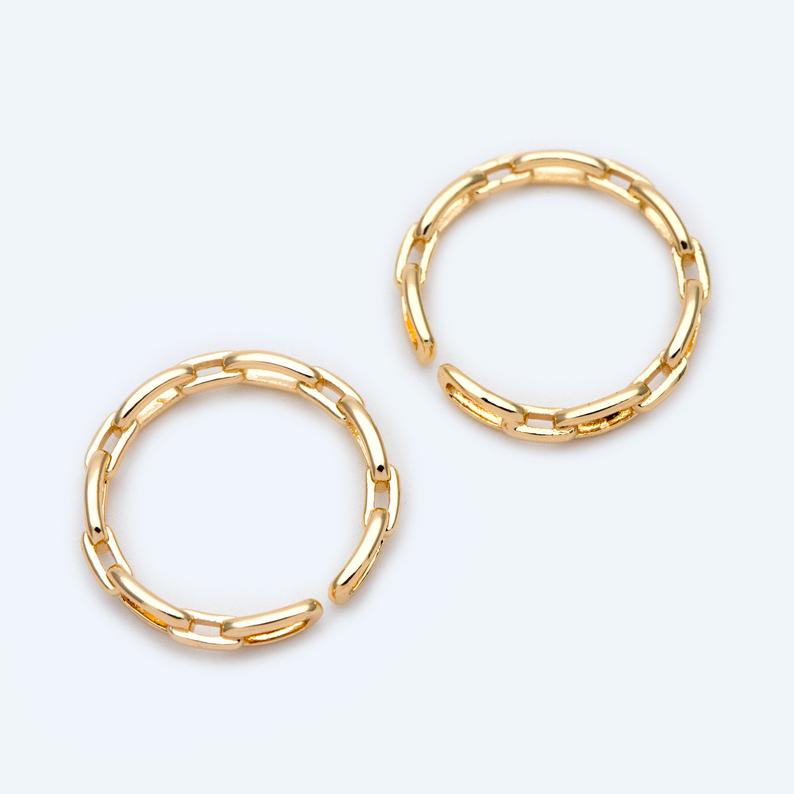 Paula - fester Gliederring 24 k Gold plated