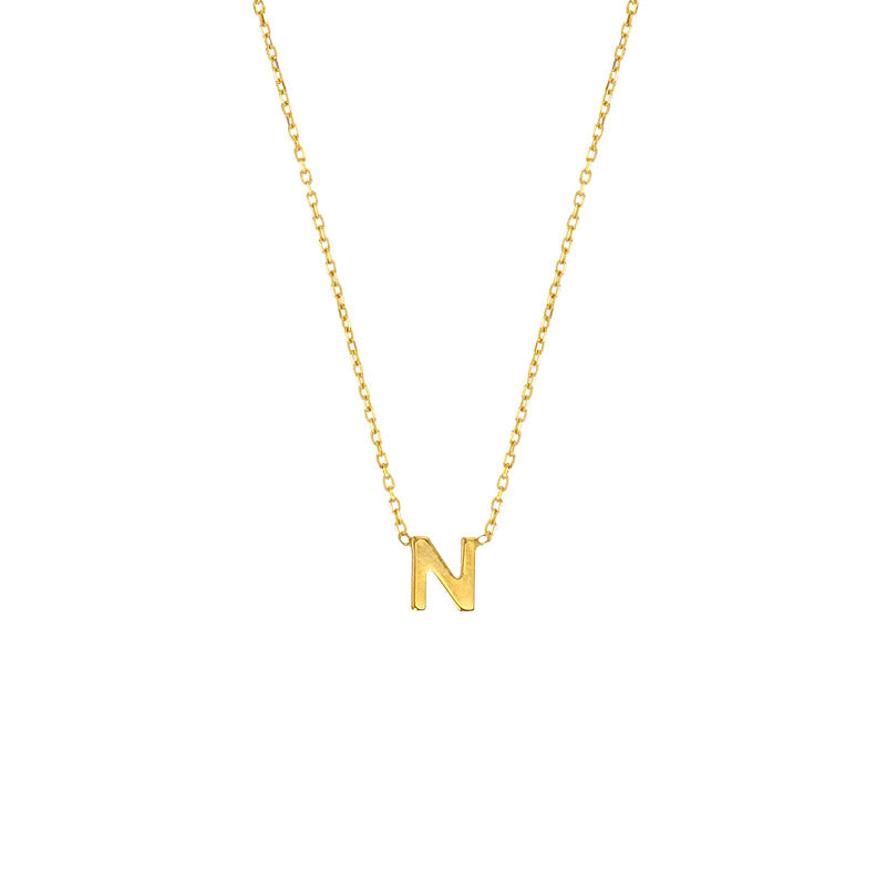 YOU – zarte Echtgold-Buchstaben-Halskette