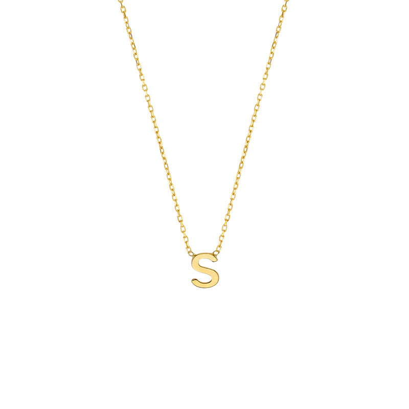 YOU – zarte Echtgold-Buchstaben-Halskette