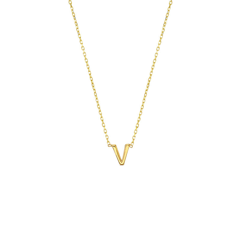YOU – zarte Echtgold-Buchstaben-Halskette
