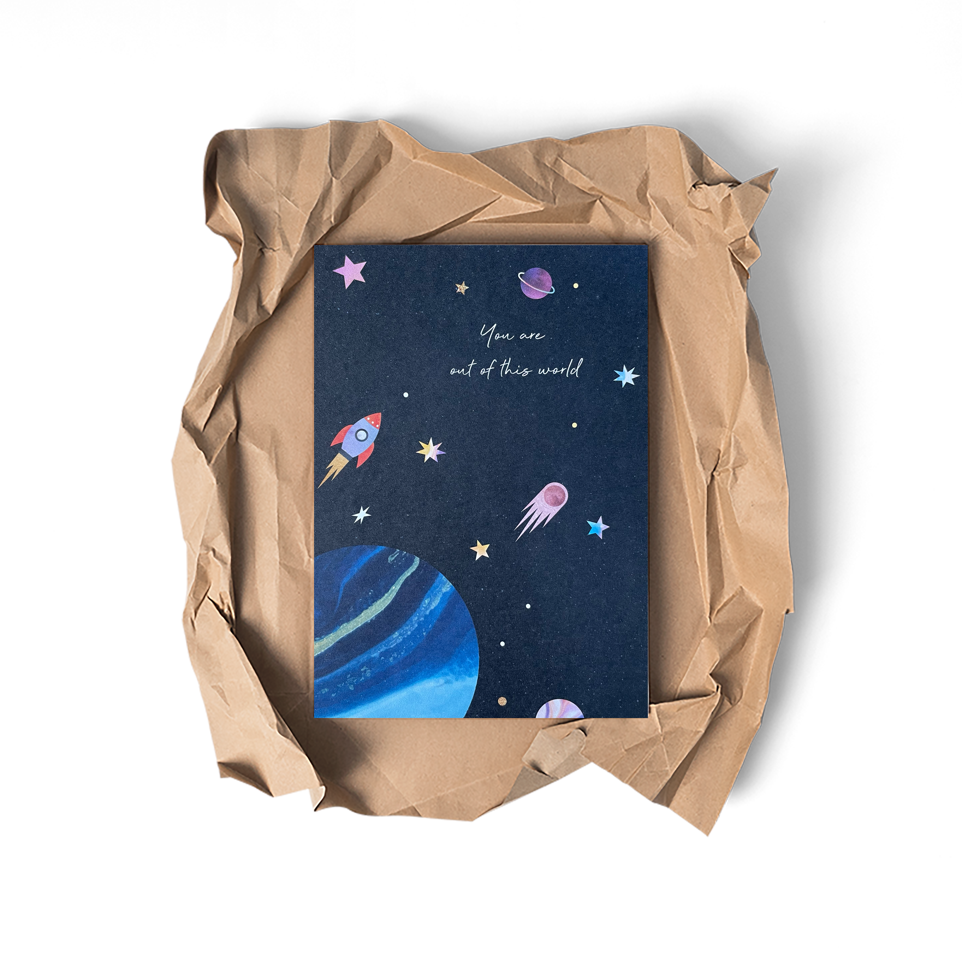 You are out of this world - Glückwunschkarte