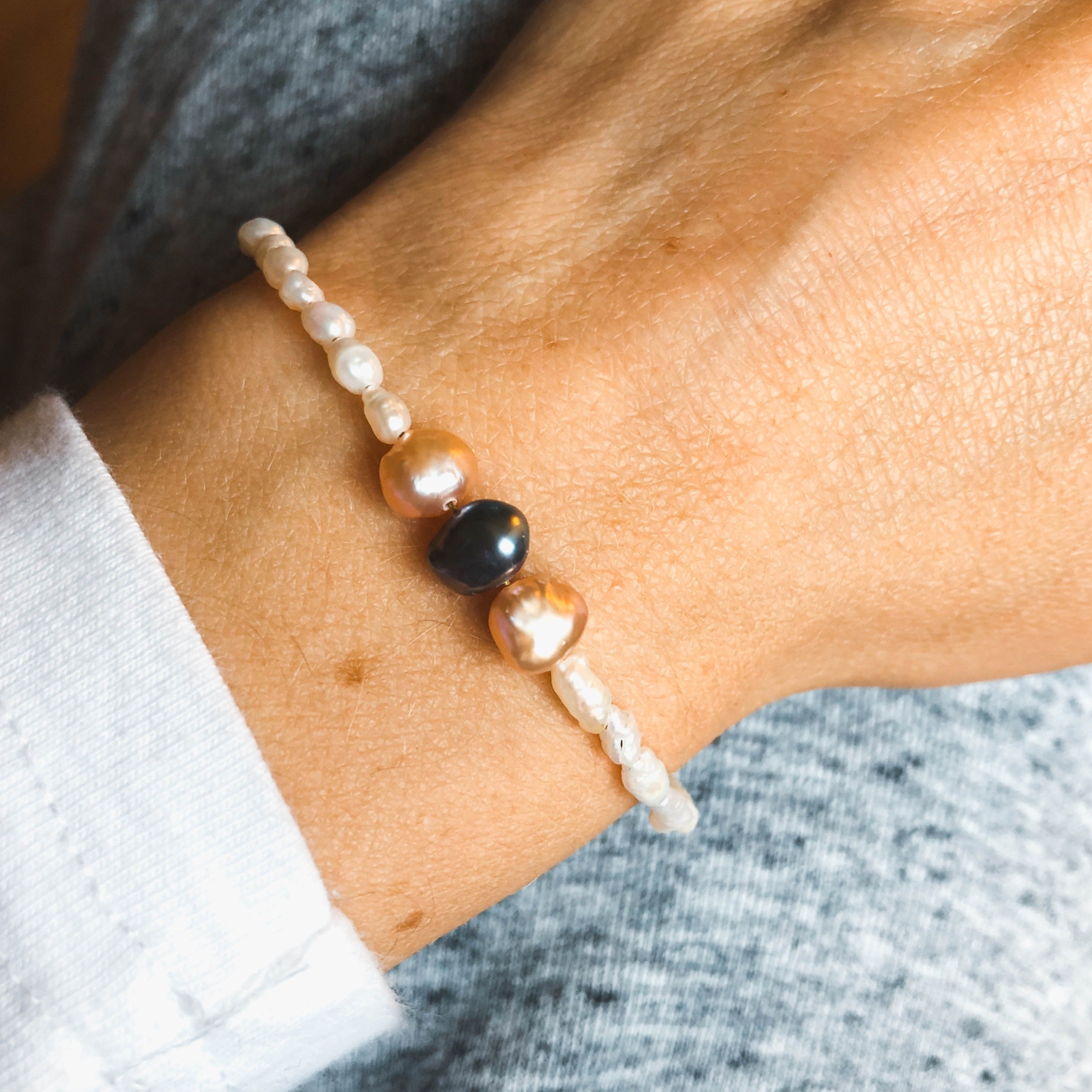 Freni - Reines Süßwasserperlen-Armband