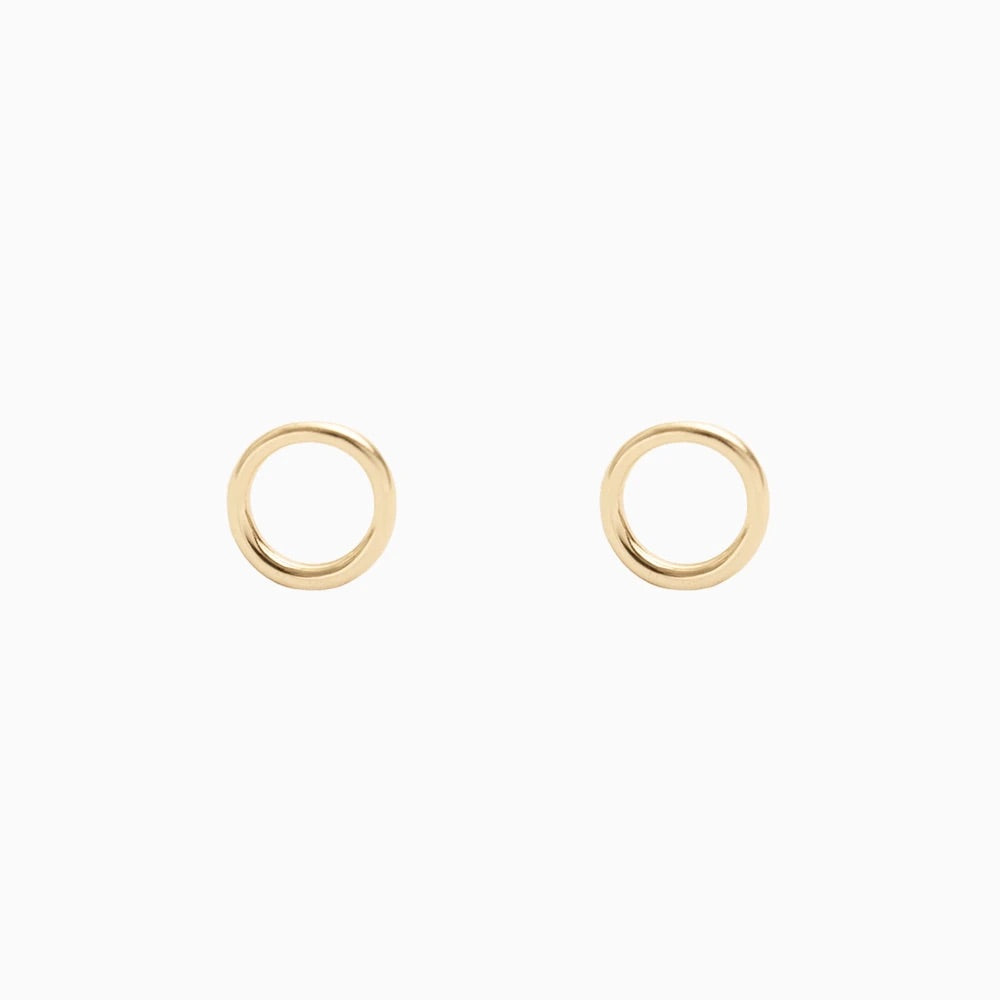 Endless - Gold filled Ohrstecker Kreis (oder 925 Sterling Silber)