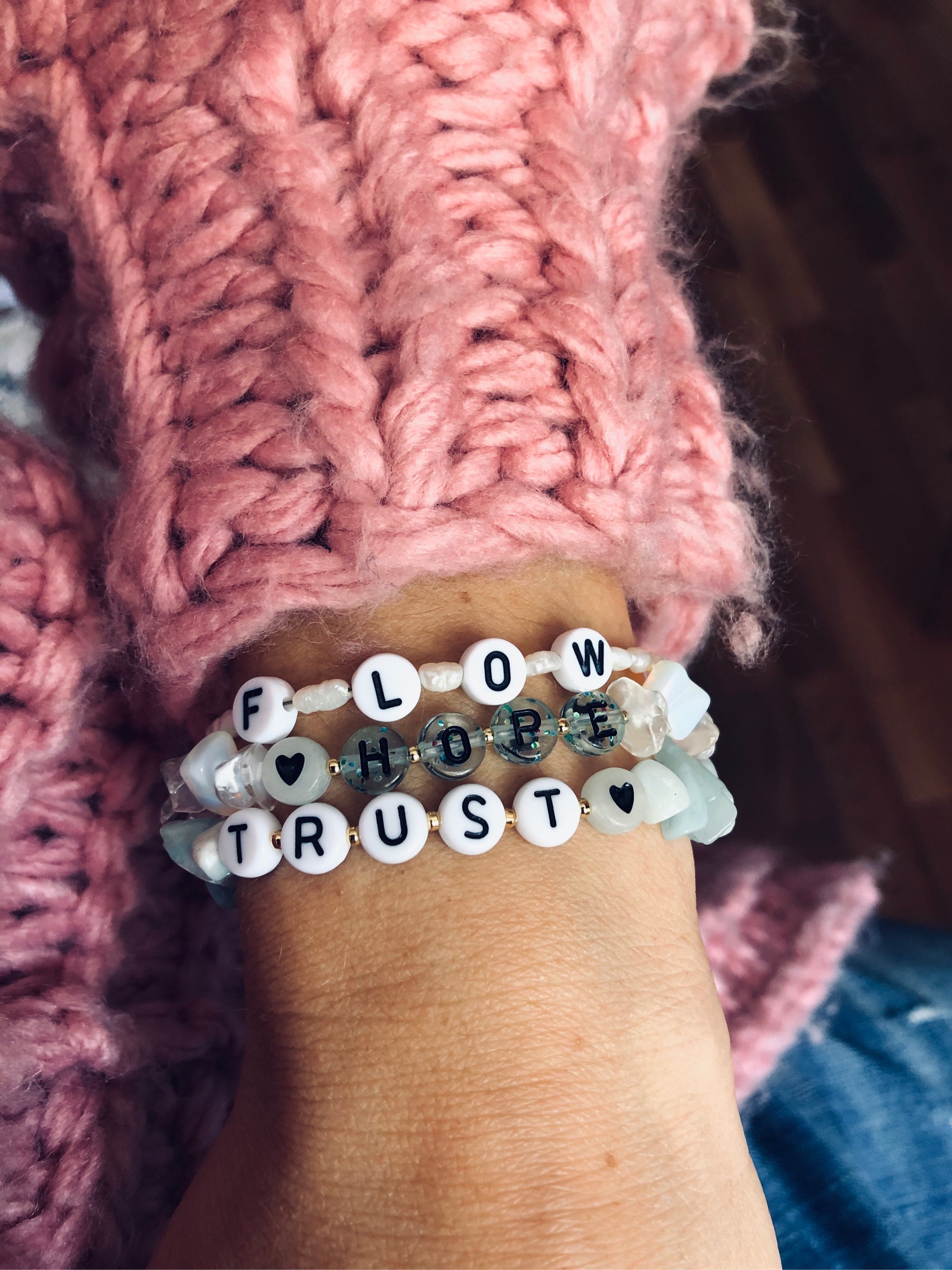 Hope - Süßwasserperlen-Armband