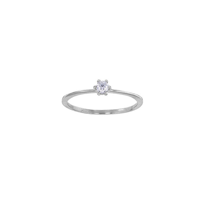 Solitär Diamant Ring - 750er Weißgold